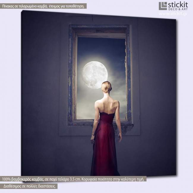 Canvas print Under the moonlightrectangle, side
