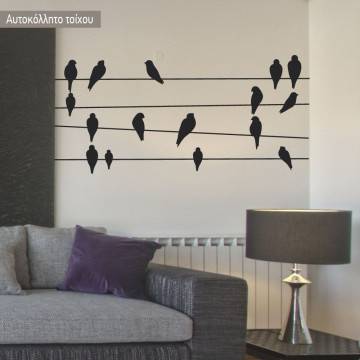 Wall stickers Birds on wire