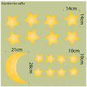 Kids wall Yellow stars and moon