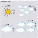 Kids wall stickers Clouds and smiley sun