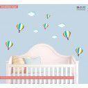 Kids wall stickers Hot air balloons and clouds