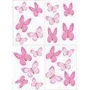 Kids wall stickers butterflies pink