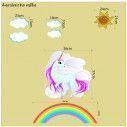 Kids wall stickers Unicorn with Rainbow