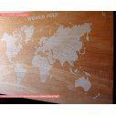 Wooden sign World map