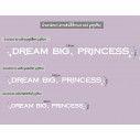 Kids wall stickers dream big, princess