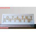 Wooden letters with patterns