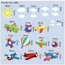 Kids wall stickers Large fly collection