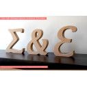 Wooden freestanding letters Motion font