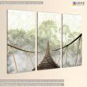 Canvas print Jungle bridge,  3 panels, side