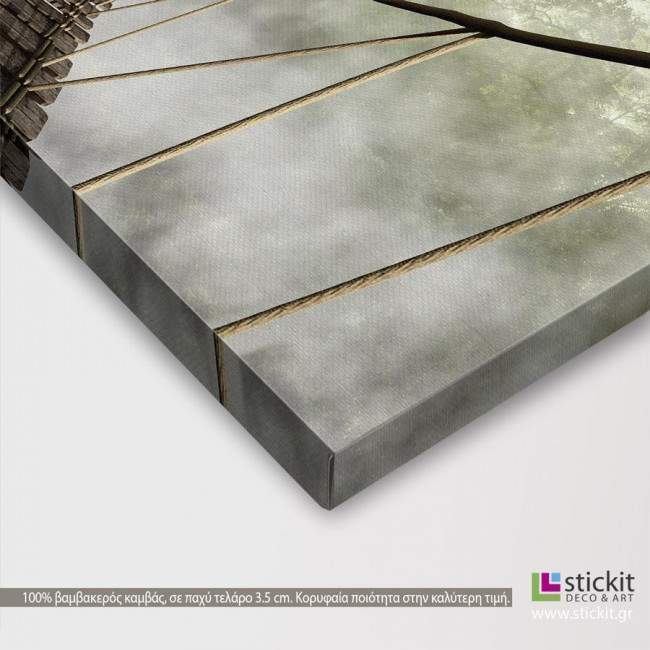 Canvas print Jungle bridge,  3 panels, detail