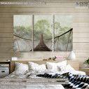 Canvas print Jungle bridge,  3 panels