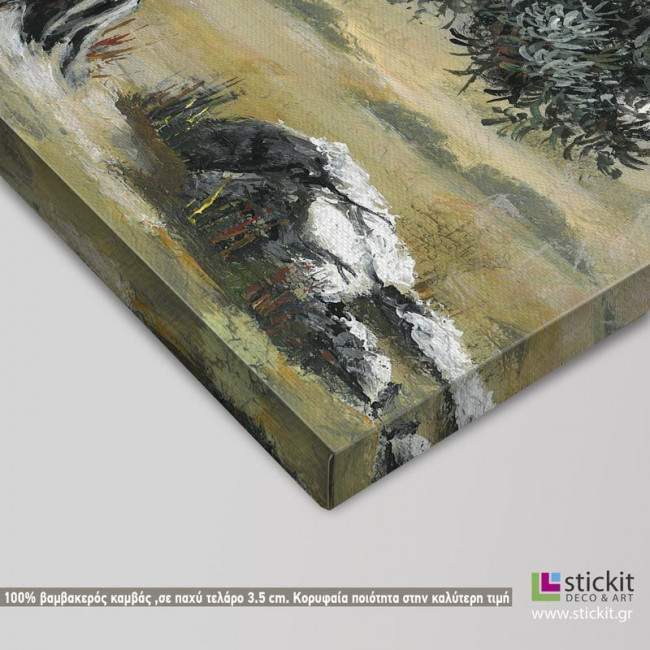 Canvas print Olive tree, four panels, detail