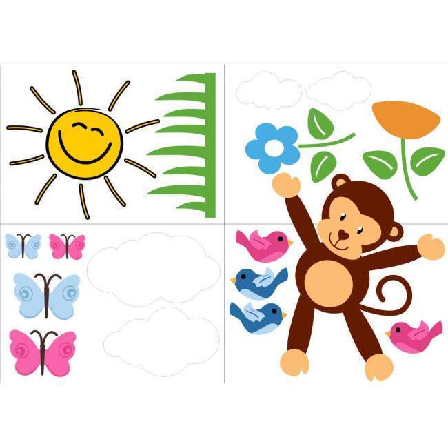 Kids wall stickers Jungle time, additional stickers