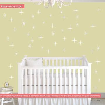 Wall stickers with colorful  stars, A cluster of stars.