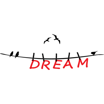 Αυτοκόλλητο τοίχου φράσεις. Dream 2