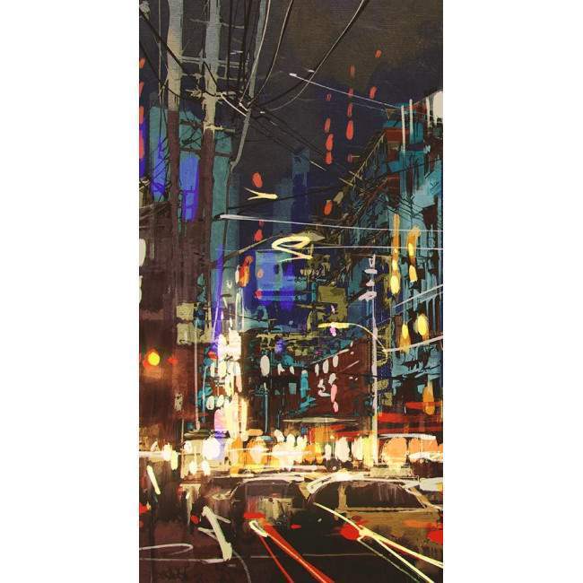 Urban night, αυτοκόλλητο πόρτας