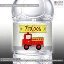 Sticker label Fire truck  
