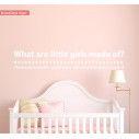 Wall stickers phrases. What are little girls made of? 2