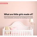 Αυτοκόλλητο τοίχου φράσεις. What are little girls made of? 2