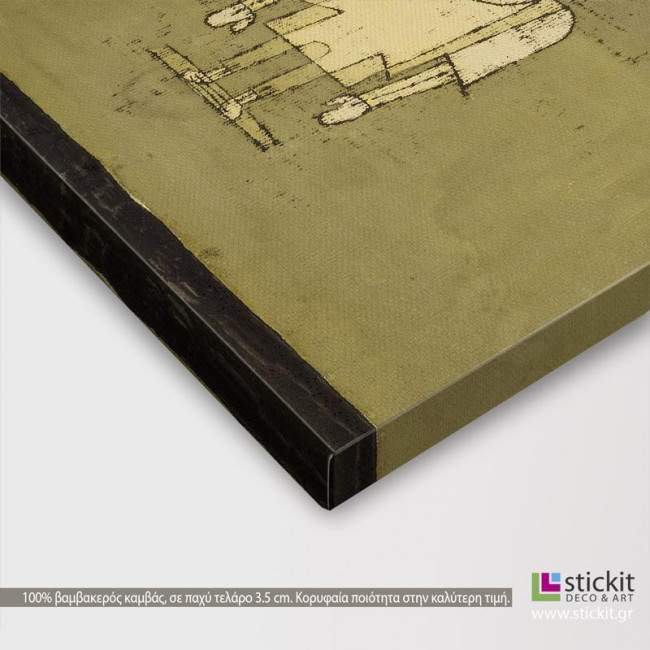 Ghost of a genius, Paul Klee, αντίγραφο - αναπαραγωγή πίνακα σε καμβά, λεπτομέρεια