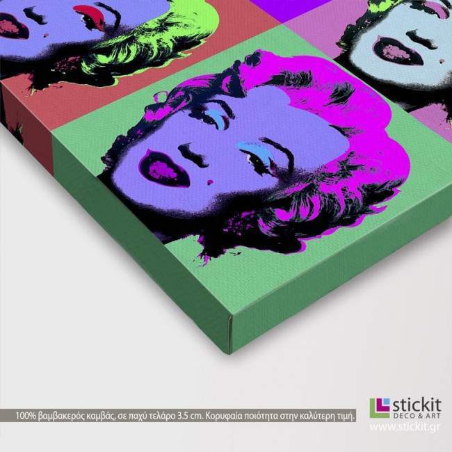 Canvas print Marilyn Monroe pop art, panoramic, detail
