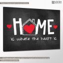 Home is where the heart is (art3), πίνακας σε καμβά, κοντινό