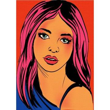 Ταπετσαρία τοίχου Pop art girl 2