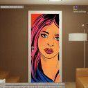Door sticker Pop art girl