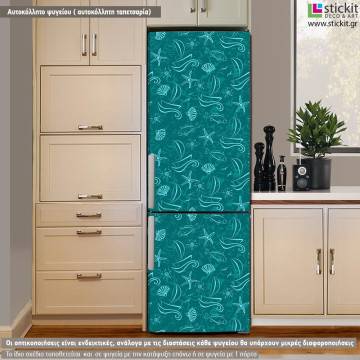 Αυτοκόλλητο ψυγείου Sealife pattern 2