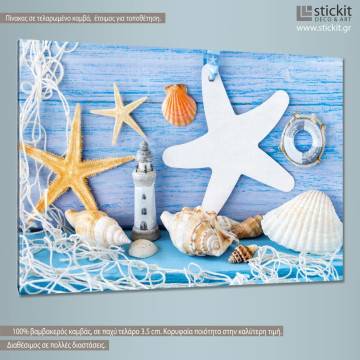 Canvas print Blue treasures I 2