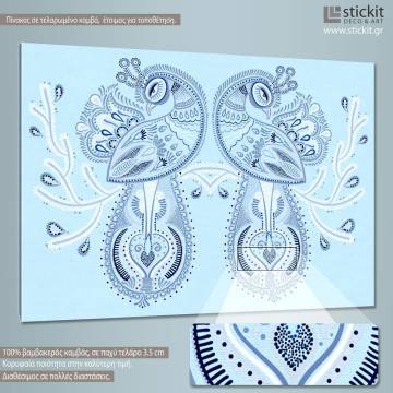 Canvas print Peacocks 2