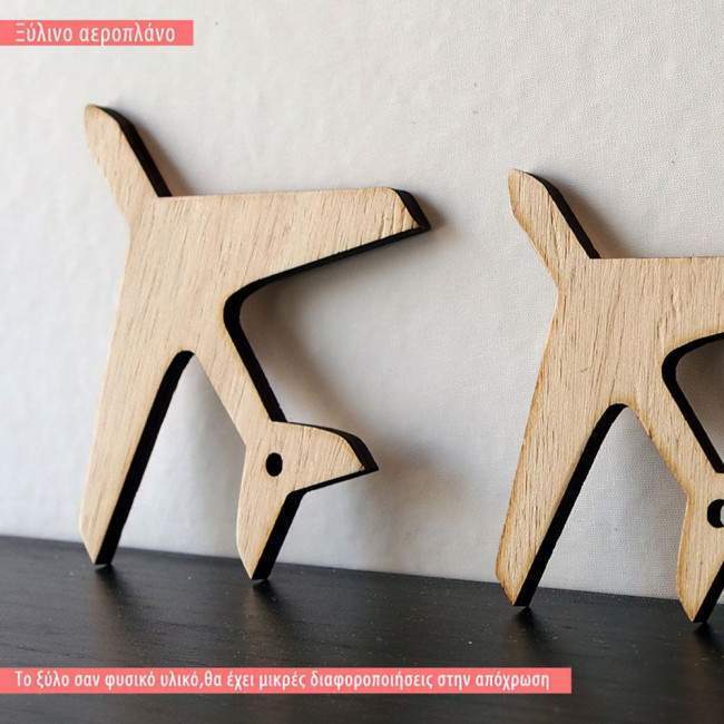 Wooden Airplane  decorative figure