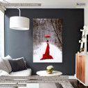 Canvas print Red lady