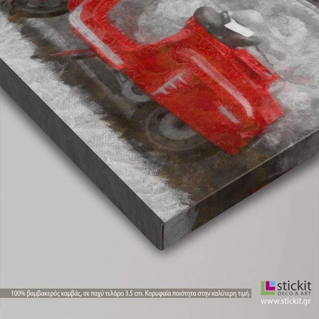 Canvas print Vespa scene red, detail