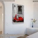 Canvas print Vespa scene red