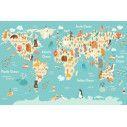 Wallpaper Map with animals
