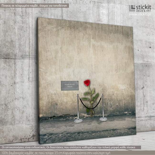 Canvas print Do not touch, side