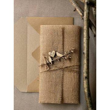 Κλαράκι με πουλιά και αρχικά  ξύλινο διακοσμητικό