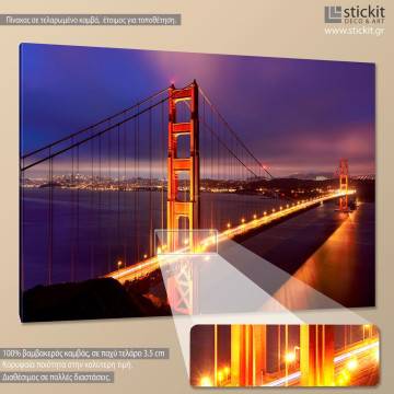 Πίνακας σε καμβά γέφυρα, Golden gate bridge 2