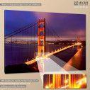 Golden gate bridge, πίνακας σε καμβά, κοντινό