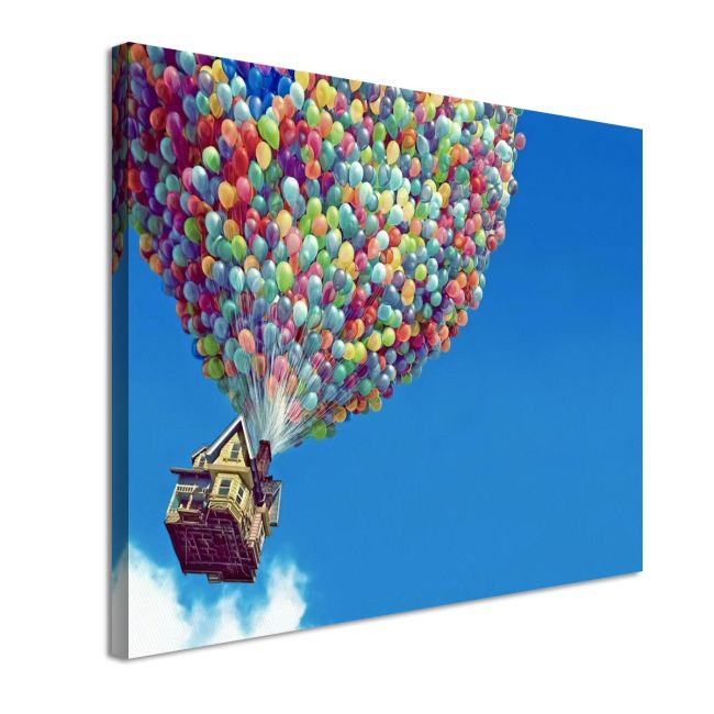 Πίνακας σε καμβά Balloon house Καμβάς τελαρωμένος Όψη 4