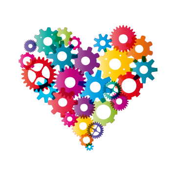 Wall stickers The gears of heart 2