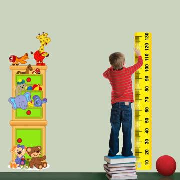 Wall stickers height measure Happy cabinet