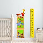 Wall stickers height measure Happy cabinet