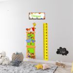 Wall stickers height measure Happy cabinet