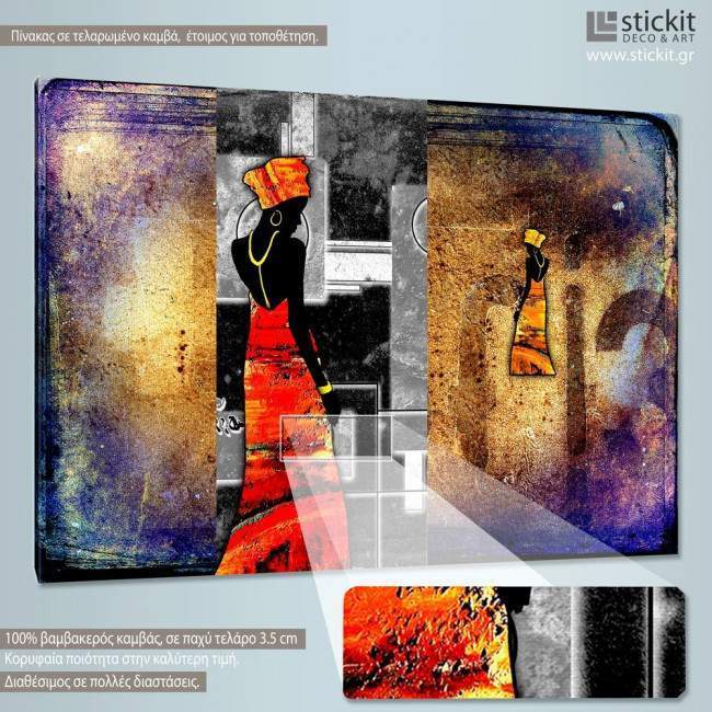 Canvas print Africa vintage, side