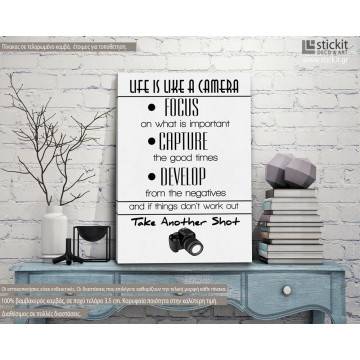 Canvas print Life is like a camera
