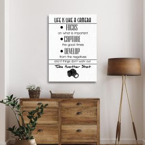 Canvas print Life is like a camera Framed canvas View 1 2