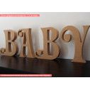 Wooden freastanding letters BABY 