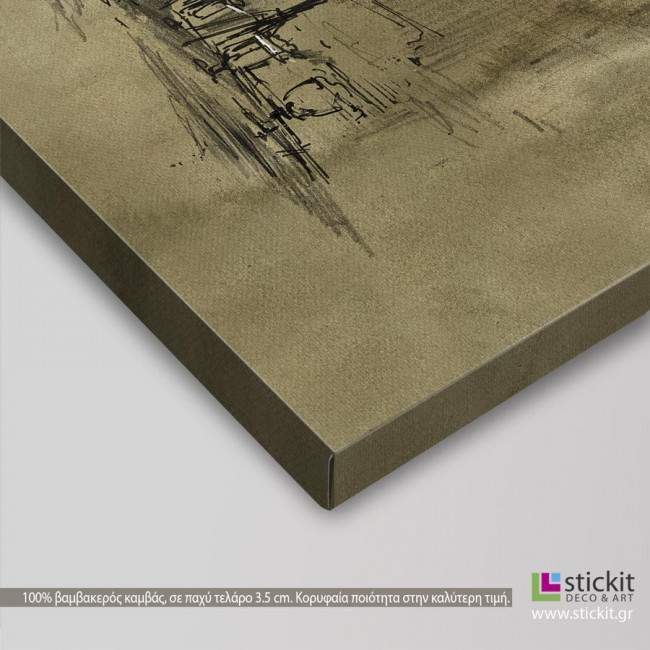 Canvas print Couple in red, detail